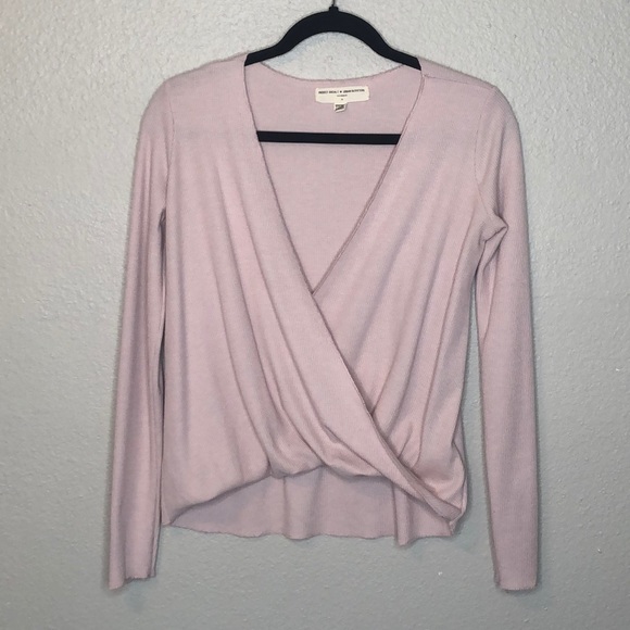 Urban Outfitters Pink Thermal Wrap Blouse - Picture 3 of 8